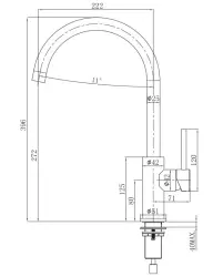 Lorreine Mersey Kupfer PVD, schwenkbarer Auslauf 1208952360