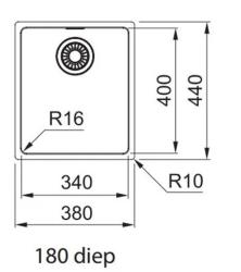 Franke Maris MRX 210.34 Edelstahl Küchenspüle, flächenbündiger Einbau  127.0541.494