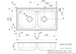 Reginox Beta 20 Doppel Küchenspüle aus Edelstahl, Aufliegend B06Q1RBP08GDM