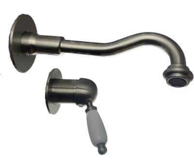 PB Nostalgie Unterputz-Waschtischarmatur Vintage, Auslauf 21cm, Edelstahl