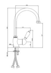 PB Classic Einhebel-Küchenarmatur mit schwenkbarem Auslauf 200 mm, Edelstahl 1208953115