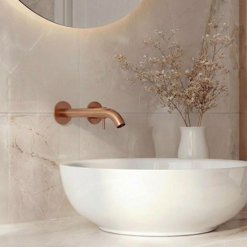 SB Round Unterputz-Waschtischarmatur, gebürstetes Kupfer PVD 162mm