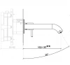 SB Round inbouw wastafelmengkraan chroom 162mm