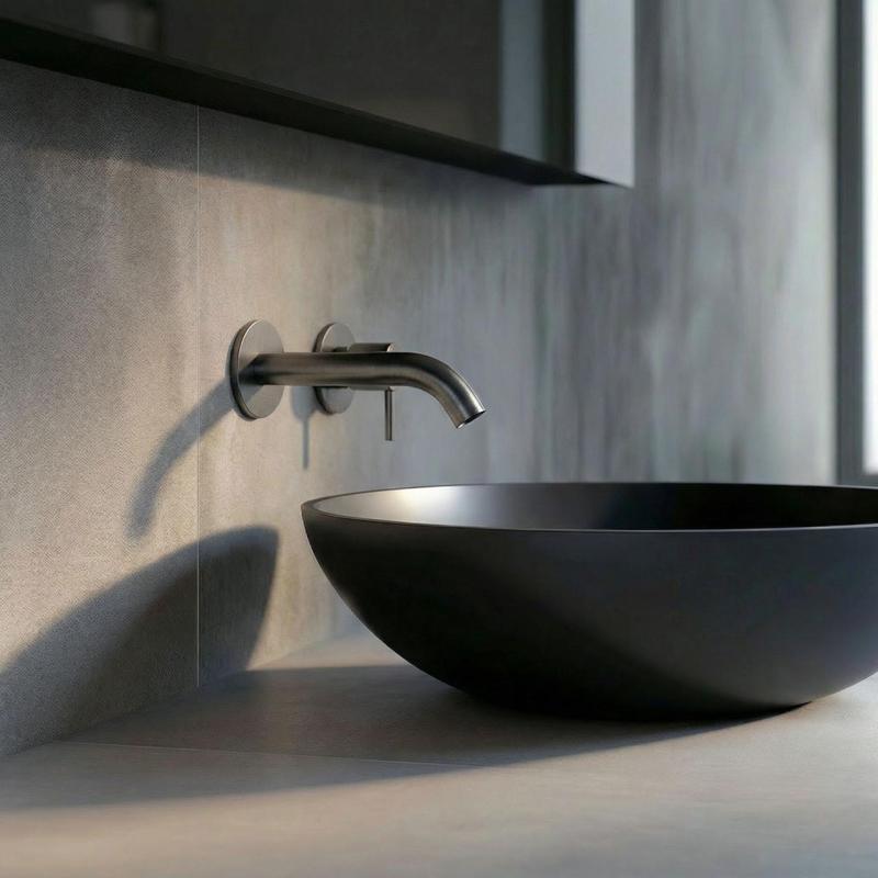 SB Round 316 Unterputz-Waschtischarmatur, Gun Metal PVD 132mm