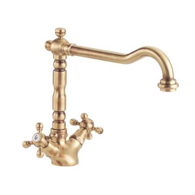 Nostalgische Küchenarmatur V1910 Messing Natur, Armatur verfärbt, veraltet 1208953525