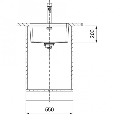 Franke Mythos MYX 110.45 Edelstahlspüle 45x40cm Unterbau 122.0625.057
