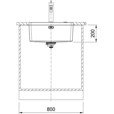 Franke Mythos MYX 110.55 Edelstahlspüle 55x40cm Unterbau 122.0658.054