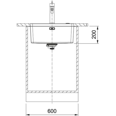 Franke Mythos MYX 110.50 Edelstahl-Spüle 50x40cm Unterbau 122.0658.055