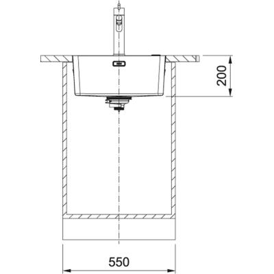Franke Mythos MYX 210.45 Edelstahlspüle 45x40cm für flächenbündigen Einbau 127.0658.064