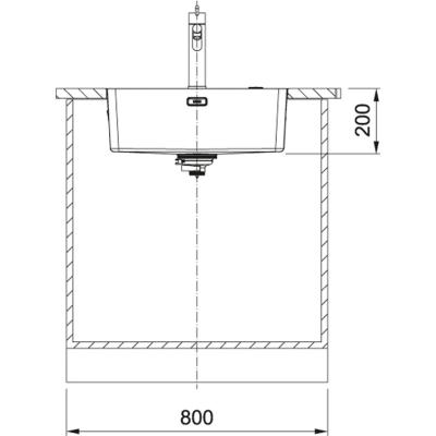 Franke Mythos MYX 210.55 Edelstahlspüle 55x40cm für flächenbündigen Einbau 127.0658.062