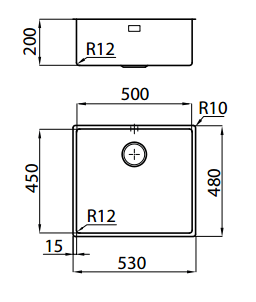 Foster L45 Spezielle 45 cm lange Edelstahlspüle 50 x 45 cm Unterbau 1208953724