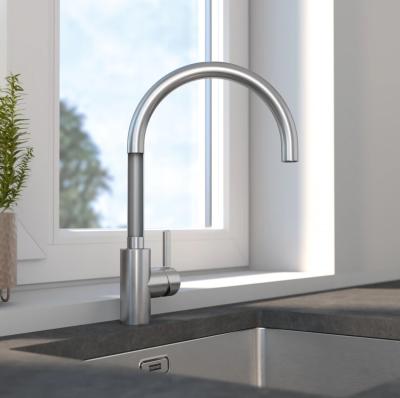 Franke Küchenarmatur Eos Neo schwenkbarer Auslauf, komplett Edelstahl 115.0590.044