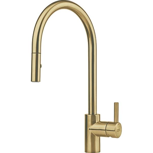 Franke Küchenarmatur Eos Neo mit ausziehbarem Brausekopf, PVD Gold 115.0681.244