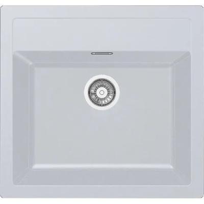Franke Sirius 2 S2D 610.50 Kunststoff weißes Spülbecken 56x53cm Aufbau mit Hahnloch 114.0568.052