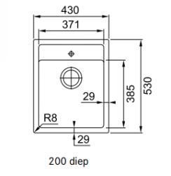 Franke Sirius 2 S2D 610.40 Kunststoffspüle Weiß 43x53cm, aufliegend mit Hahnloch 114.0568.054