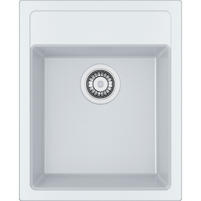 Franke Sirius 2 S2D 610.40 Kunststoff weiß Spüle 43x53cm Aufbau mit Hahnloch 114.0568.054