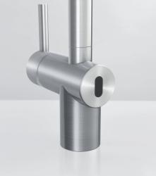 Franke Atlas Neo Sensor Küchenarmatur mit schwenkbarem Auslauf, Edelstahl massiv 115.0625.489