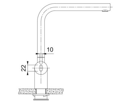 Franke Atlas Neo Sensor Küchenarmatur mit schwenkbarem Auslauf, Edelstahl massiv 115.0625.489