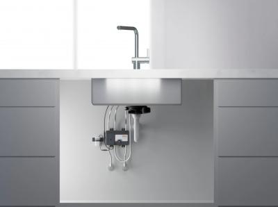 Franke Atlas Neo Sensor Küchenarmatur mit Zugauslauf, Edelstahl 115.0625.523