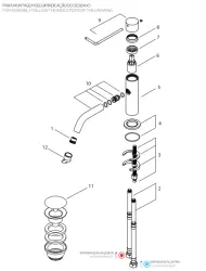 Waterevolution Flow Waschtischarmatur inkl. Klickverschluss aus Edelstahl T111IE