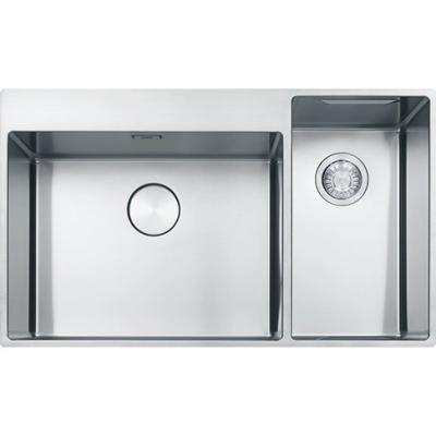 Franke Box Center BWX220-54-27 Edelstahlspüle links mit Schneidebrett, Messerset und Gitterkorb 86x51cm 127.0558.826