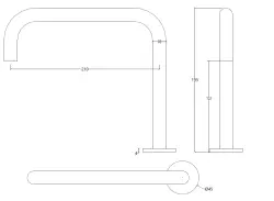 Waterevolution Flow 2-Loch-Waschtischarmatur, Edelstahl T112HIE