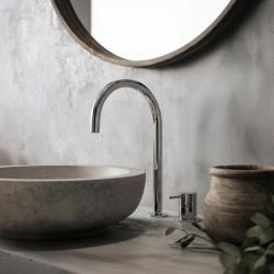 Waterevolution Flow 2-Loch Waschtischarmatur Chrom mit niedrigem 213mm U-Auslauf T1122U01