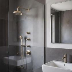 PB Classic Nostalgie Unterputz-Duschthermostat mit 3 Absperrventilen Bronze