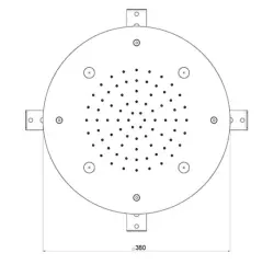 SB Round Mist Einbau-Regendusche komplett aus Edelstahl 1208955787