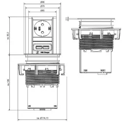 Elevator/ USB- versenkbare Steckdose