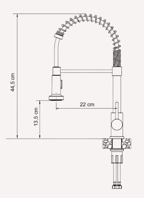 Quadri Derby Küchenmischarmatur mit flexiblem Auslauf und Brause mit 2 Strahlarten, Edelstahl 1208955916