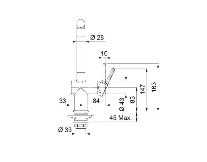 Franke Active L Küchenarmatur Chrom mit schwenkbarem Auslauf 115.0653.298