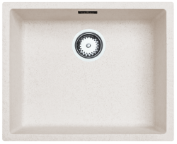 Sandfarbenes Spülbecken 50x40cm für Unterbau, flächenbündiger und Oberflächen-Einbau, mit Edelstahlstecker 1208956399