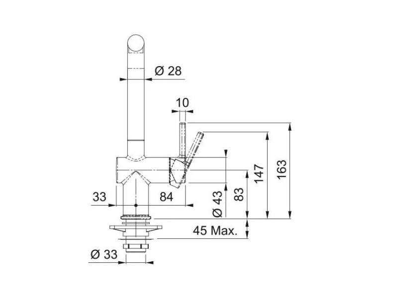 Franke Active L Küchenarmatur mit schwenkbarem Auslauf, Schwarz matt 115.0653.371