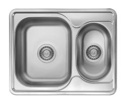 Ausmann Basic rvs 1,5 opbouw spoelbak omkeerbaar 63x50 cm inclusief sifon 1208956969