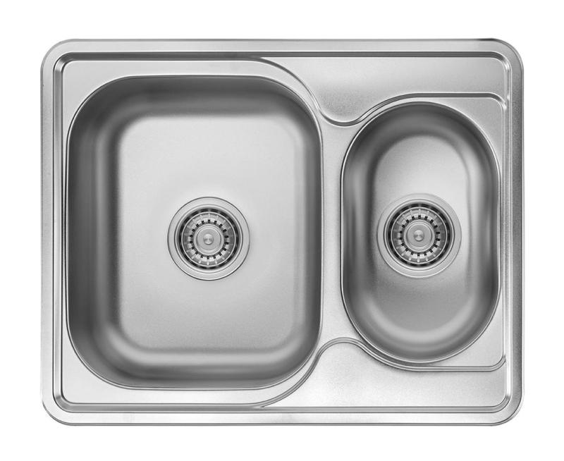 Ausmann Basic Edelstahl 1,5 Spüle reversibel 63x50 cm, inklusive Siphon, Oberflächen-Einbau 1208956969