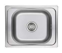 Ausmann Basic Edelstahl-Spüle 50x40 cm, inklusive Siphon, Oberflächen-Einbau 1208956975