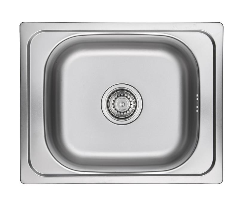 Ausmann Basic Edelstahl-Spüle 50x40 cm, inklusive Siphon, Oberflächen-Einbau 1208956975
