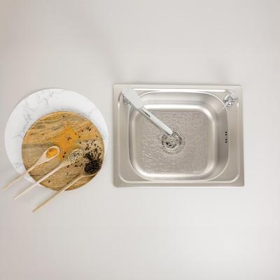 Ausmann Basic Leinenmuster Edelstahl-Spüle 50x40 cm inkl. Siphon,Oberflächen-Einbau 1208956977