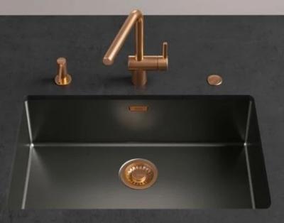 Franke Mythos Masterpiece  Korbstopfen-Set mit Druckknopf für automatische Entleerung, Kupfer 112.0653.041