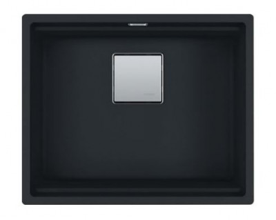 Franke Kubus KNG 110.52 mattschwarzes Spülbecken 52x42, Granit, Unterbau 125.0627.319