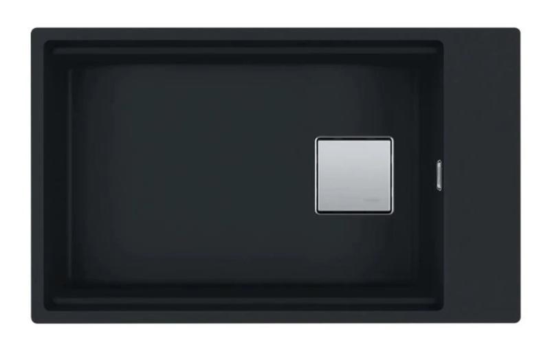 Franke Kubus KNG 110.62 mattschwarzes Spülbecken 72x42, Granit mit Hahnlochbank, Unterbau 125.0627.321