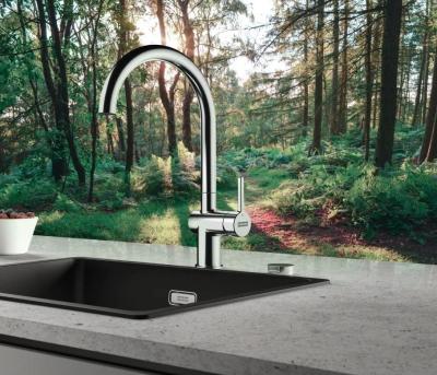 Franke Active J Küchenarmatur mit schwenkbarem Auslauf, Chrom 115.0653.395