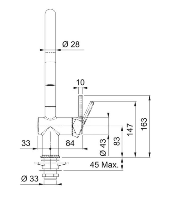 Franke Active J Küchenarmatur mit Auszugsbrause, Chrom 115.0653.401