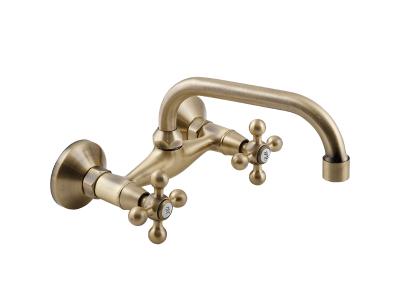 AquaTrimo Vivaldi klassische Wand-Küchenarmatur mit Auslauf, Bronze 21VV7066BN