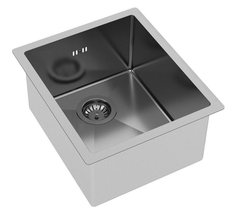 Ausmann Oder Edelstahlspüle 34x40cm flächenbündig, Unterbau und aufliegend, extra tief 22cm 1208957111