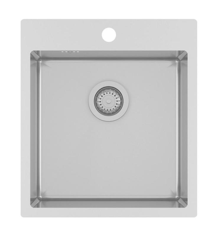 Ausmann Oder Blue Edelstahl Spülbecken 45x50cm Flacheinbau und Auflage mit Armaturenbank 1208957117