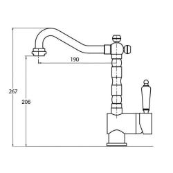 Edward Nostalgic Küchenarmatur mit schwenkbarem Auslauf Bronze Classic 1208957129