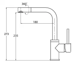 Ausmann Lavea Küchenarmatur PVD Kupfer mit schwenkbarem Auslauf 1208957132