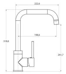 Ausmann Peter Küchenarmatur mit schwenkbarem Auslauf Chrom, Ganzmetall 1208957155